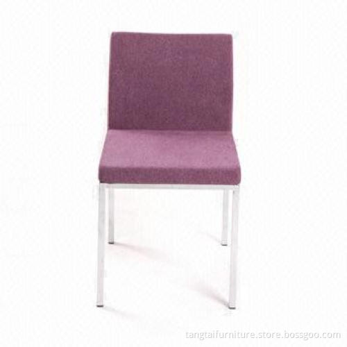 Modern Dining Chair, Made of PU/Fabric and Chrome Frame Materials, ODM/OEM Orders Welcomed